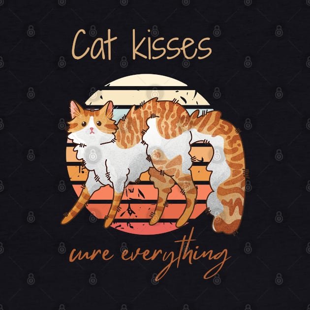 Cat kisses cure everything - Red Bicolor Furbaby - Gifts for Cat Lovers by Feline Emporium